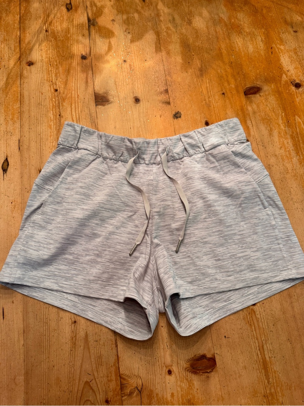 lululemon athletica Heather Light Gray Athletic Shorts
